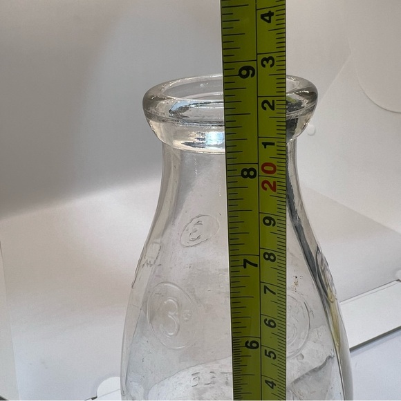 Vintage 3 Cent Deposit Milk Glass Bottle Duraglas 1 Quart Clear  8.5” Farmhouse - Picture 13 of 14